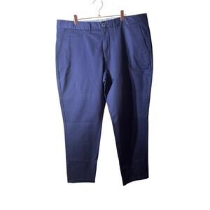 Perk Feel‎ Good Chino Pants Mens Size 40x30 Slim Stretch Fit Navy Blue